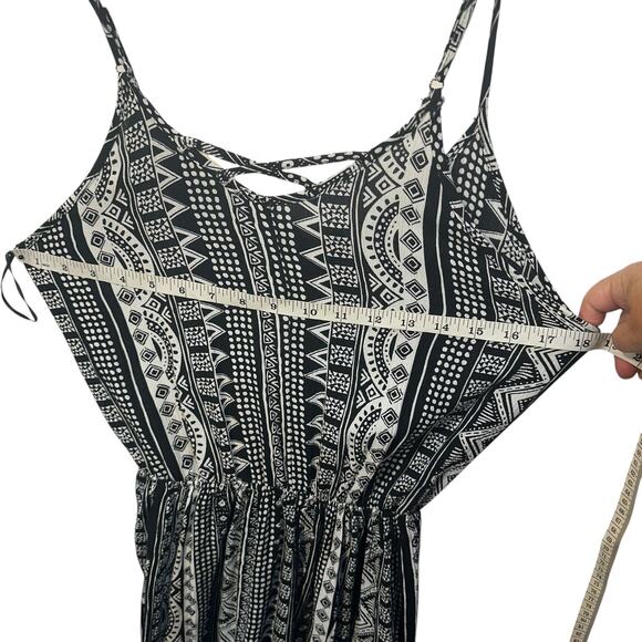 Tribal Summer Mini Dress Womens S Lightweight Shift Casual Boho Chic Beachy Y2K - Picture 8 of 10